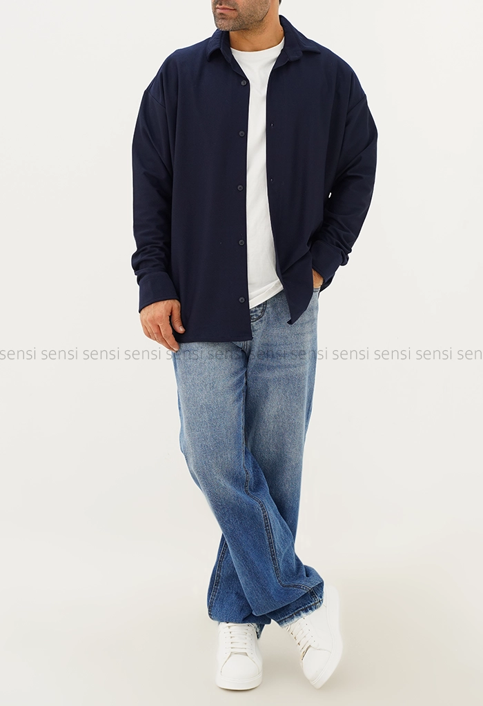 پیراهن مردانه جلو دکمه کج راه کد20000059